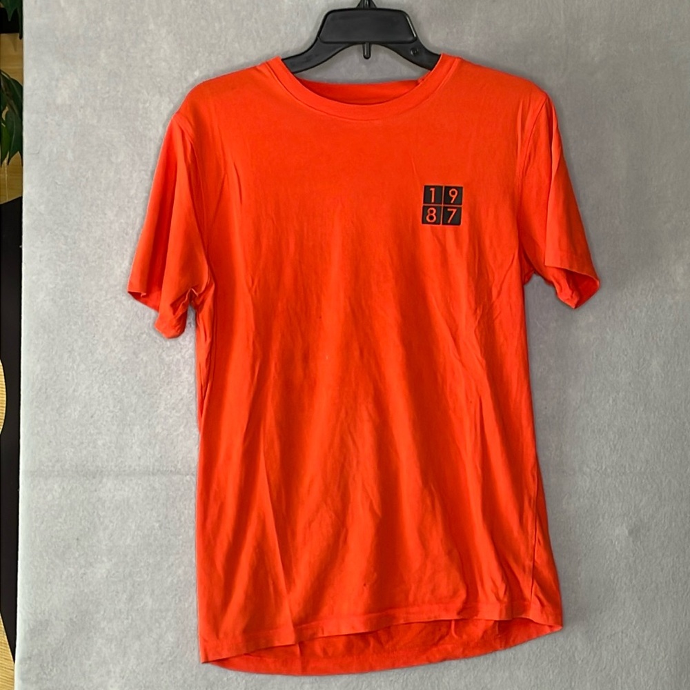 AEROPOSTALE Men's Stretch 1987 Small Short Sleeve ORANGE Signature T-Shirt - New